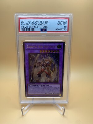 Yugioh Elemental Hero Neos Knight 1st Edition Ultimate Rare PSA 10 Gem Mint-image