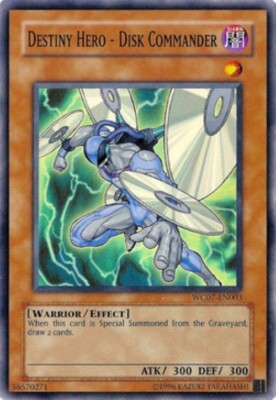 Yugioh-Destiny Hero - Disk Commander-Super Rare-UNL-WC07 EN003 (LP)-image