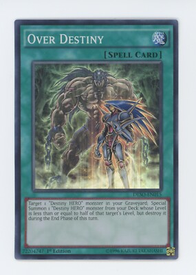 Yugioh  Over Destiny   DESO-EN015 Super Rare 1st Edition NM x3 Play Set-image