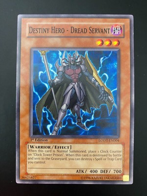Yugioh Destiny Hero - Dread Servant LODT-EN004 Common 1st Edition VLP/NM-image