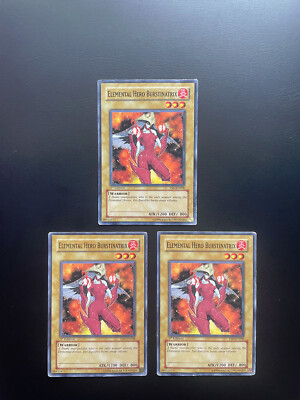 Yugioh Elemental Hero Burstinatrix YSD-EN008 Common 1st Edition Damaged X3-image