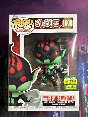 Funko Pop Animation Yu-Gi-Oh 1609 Elemental Hero Flame Wingman Figure Limited Ed-image