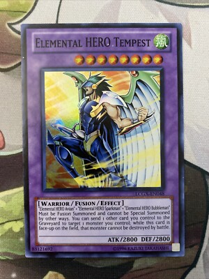 Yugioh! LP Elemental HERO Tempest - LCGX-EN048 - Super Rare - Unl Print Marks NM-image