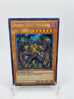 Yugioh Destiny HERO - Malicious RYMP-EN034 Secret Rare LP- 1st Ed-image