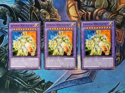 3x - Elemental Hero Electrum - RYMP-EN017 - Common - LP - 1st Ed - Yugioh-image