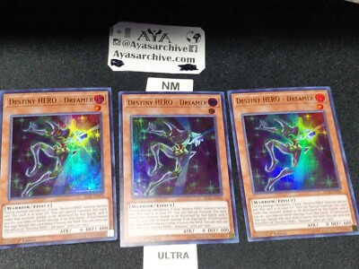 3X NM Destiny HERO - Dreamer - BLLR-EN024 - Ultra Rare 1st Edition - NM - YUGIOH-image