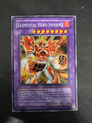 Elemental Hero Inferno Secret Rare PP02-EN010 Light Play Yugioh Trading Card-image