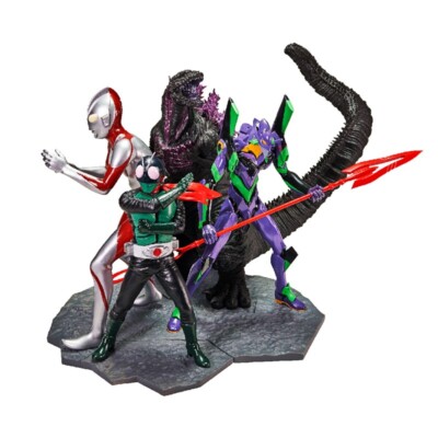 Art Vignette 4 Figures & Bag Set Godzilla Evangelion Ultraman Kamen Rider-image