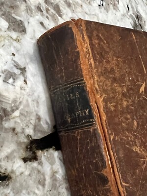 Rare Modern Geography Benjamin Davies 1805 Jacob Johnson Leather Eight Maps Book-image