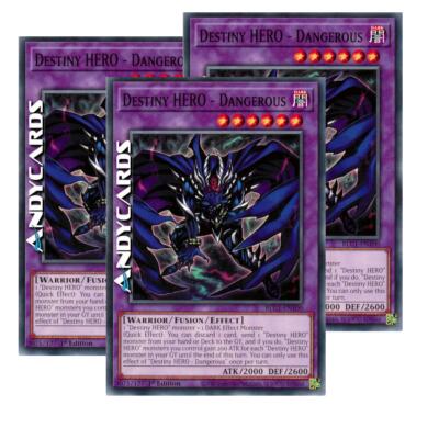 3x DESTINY HERO - DANGEROUS Common • BLC1 EN100 • 1Ed-image