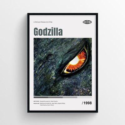 Godzilla Movie Poster Print, Wall Art - Unframed-image