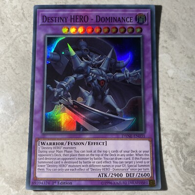 Yugioh - Destiny HERO - Dominance - DANE-EN031 - Super Rare - 1st Edition-image