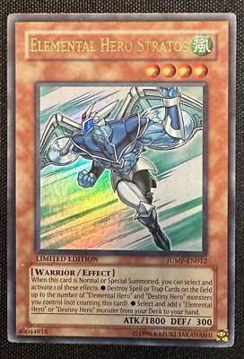 YUGIOH Elemental Hero Stratos JUMP-EN012 Ultra Rare Limited Edition LP-image