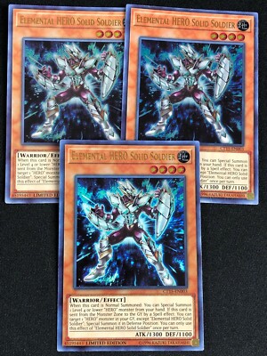 YUGIOH ELEMENTAL HERO SOLID SOLDIER CT15-EN003 ULTRA X3 NM-image