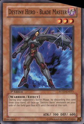 1st Ed Destiny HERO - Blade Master POTD-EN015 Yugioh-image