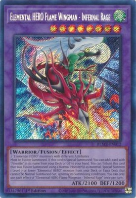 Elemental HERO Flame Wingman Infernal Rage BLMR-EN012 Secret Rare 1st NM-image
