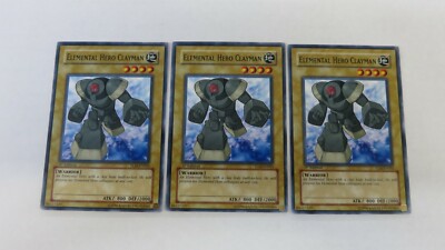 3x 1ST EDITION ELEMENTAL HERO CLAYMAN TLM-EN003 COMMON YUGIOH NM / UNPLAYED-image