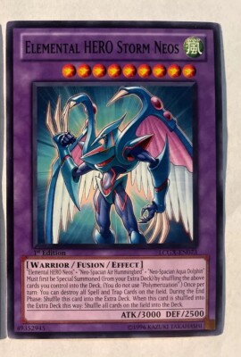 Elemental HERO Storm Neos LCGX-EN073 1st Edition Yugioh Card Jaden Yuki NM-image