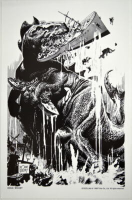 GODZILLA Print Doug Wildey art 1988 Toho-image
