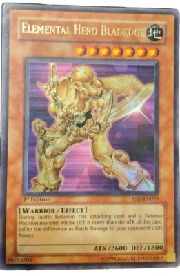 Yu-Gi-Oh! TCG Elemental Hero Bladedge YSD-EN019 1st Edition-image