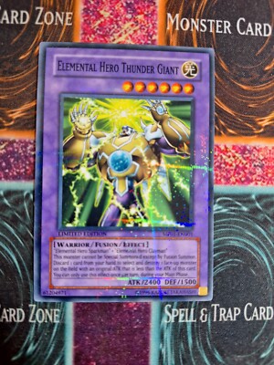 Yu-Gi-Oh! Elemental Hero Thunder Giant MF01-EN001 Parallel Rare Limited NM/LP-image
