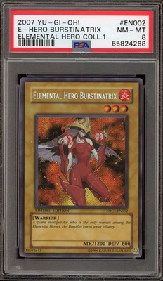 Yu-Gi-Oh! Elemental Hero Burstinatrix E-Hero Coll. 1 Promo EHC1-EN002 PSA 8-image