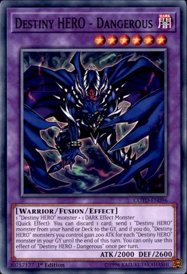1st Ed Destiny HERO - Dangerous COTD-EN096 Yugioh-image