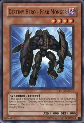 Destiny HERO - Fear Monger POTD-EN016 Yugioh-image