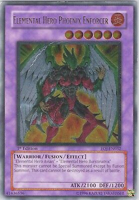 Elemental Hero Phoenix Enforcer (UTR) Damaged 1st Enemy of Justice (EOJ) YGO-image