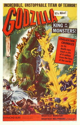 72705 GODZILLA KING OF THE MONSTERS Gojira Japanese  Wall 16x12 POSTER Print-image
