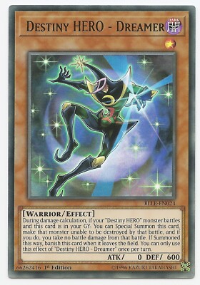 Destiny HERO - Dreamer BLLR-EN024 Ultra Rare Yu-Gi-Oh Card 1st Edition New-image