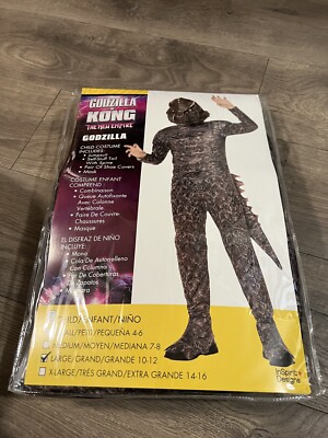 Godzilla Child Costume, Unisex, Size Lg (10-12), Godzilla x Kong, The New Empire-image
