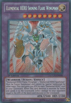 Elemental HERO Shining Flare Wingman - LCGX-EN050 - Secret Rare - 1st Edition - -image