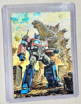 Optimus Prime Vs. Godzilla Platinum Artist Signed 