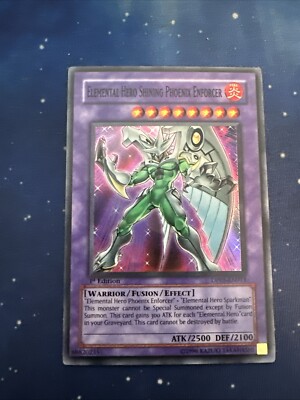 Yu-Gi-Oh! SUPER RARE ELEMENTAL HERO SHINING PHOENIX ENFORCER DP05-EN013 1ST NM-image