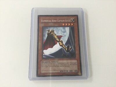 Yugioh Elemental Hero Captain Gold Rare 1st Edition DP06-EN004 LP-image