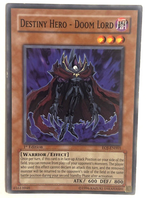 YuGiOh! - Destiny Hero - Doom Lord - EOJ-EN001 - 1st Edition - Common-image