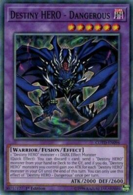 COTD EN096 1ST ED 3X DESTINY HERO DANGEROUS COMMON CARDS-image