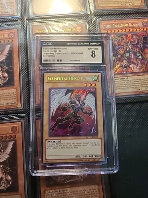 Yugioh Elemental HERO Avian LCGX-EN002 Unlimited Secret Rare 1st Ed 2011 CGC 8-image
