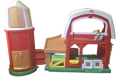 VTG Fisher Price Little People Farmhouse Barnyard Playset with Sound Works Video-image