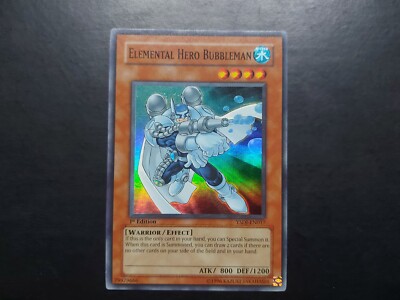 Yugioh - Elemental Hero Bubbleman YSDJ-EN017 Super Rare 1st Edition-image