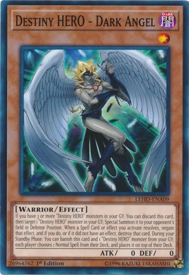 1x (NM) Destiny HERO - Dark Angel - LEHD-ENA09 - Common - 1st Edition  YuGiOh-image