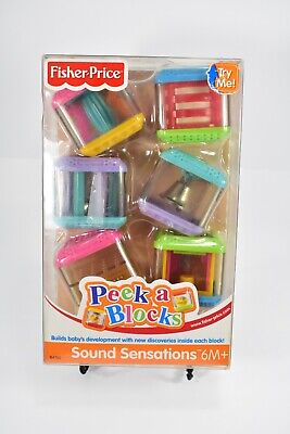 VINTAGE FISHER-PRICE 2003 PEEK-A-BLOCK SOUND SENSATIONS 6M+ NIB-image