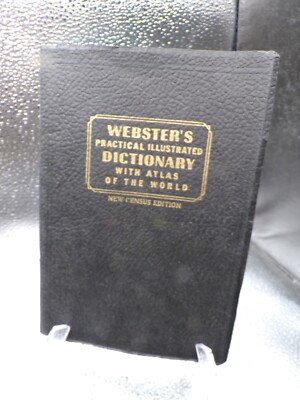Webster's Practical Illustrated Dictionary 1942 New Census Military Facts Maps-image