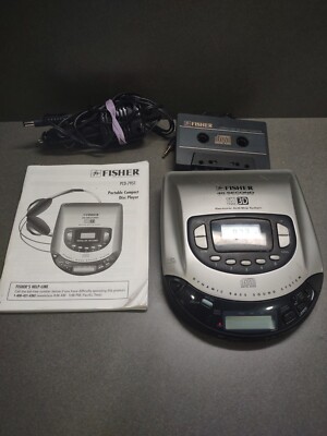 Fisher Compact Portable Disc Player W/ Cassette Car Adaptor -image