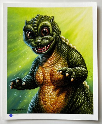 Little Godzilla Print by Jason Edmiston Signed SDCC 2022 Mondo-image