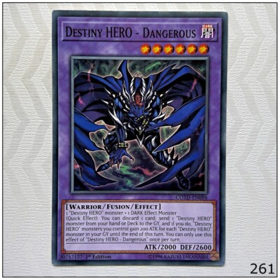 Destiny HERO - Dangerous - COTD-EN096 - Common 1st Edition Yugioh-image