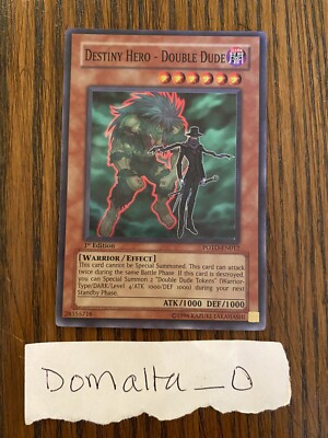 Yugioh Destiny Hero - Double Dude POTD-EN012 Super Rare 1st Edition NM/VLP-image