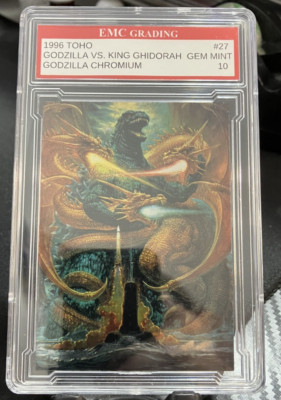 GODZILLA 1996 CHROMIUM AMADA #27 Graded 10 MINT SUPER COOL! VINTAGE-image