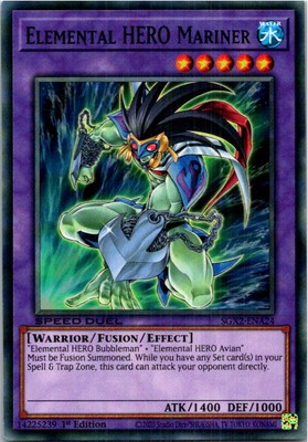 Elemental HERO Mariner #SGX2-ENA24 Yugioh Lightly played 1st Edition-image